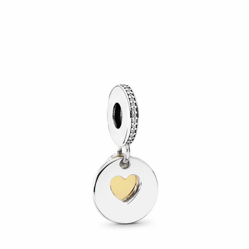 Pandora You & Me Forever Dangle Charm Canada - Two Tone (79HBCUPSZ)